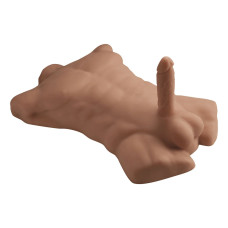 Мастурбатор торс с фаллоимитатором на присоске SilexD Apollo L Male Torso Caramel