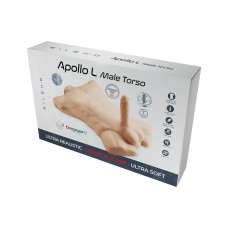 Мастурбатор торс із фалоімітатором на присоску SilexD Apollo L Male Torso Caramel