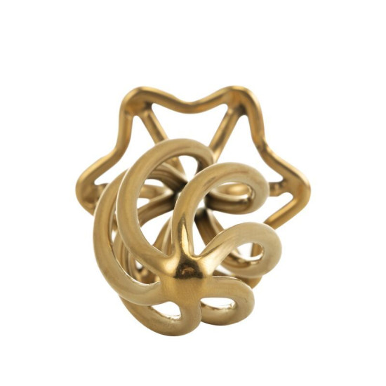 Анальна пробка з порожнистим спіральним дизайном, золота Lockink Sevanda Hollow Spiral Golden Metal Anal Plug, M