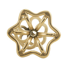 Анальна пробка з порожнистим спіральним дизайном, золота Lockink Sevanda Hollow Spiral Golden Metal Anal Plug, M