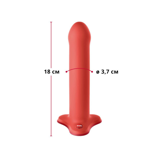 Фаллоимитатор очень гибкий, длина 18,3 см, диаметр 3,7 см, оранжевый Fun Factory Magnum Orange