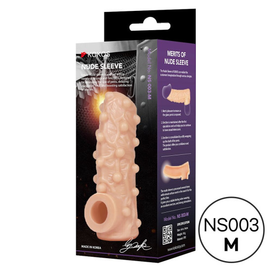 Насадка на член Kokos Nude Sleeve NS 003, M