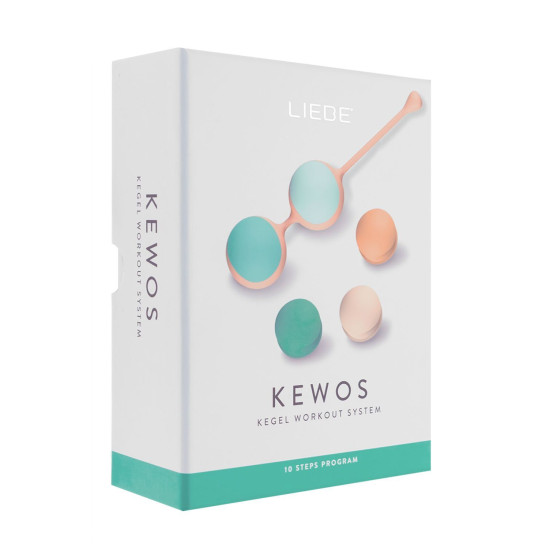 Набір вагінальних кульок 15, 25, 35, 45 і 55 г, персиковий/м'ятний Liebe Kewos Peach/Mint