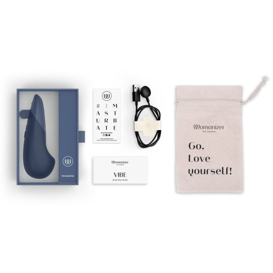 Вибратор, темно-синий Womanizer Vibe Dark Blue