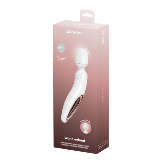 Вибромассажер, белый/розовое золото Satisfyer Wand-erland White/Rosegold