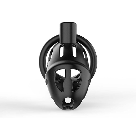 Клетка для пениса с 3 кольцами разных размеров, черная Lockink Sevanda Plastic Penis Chastity Cage