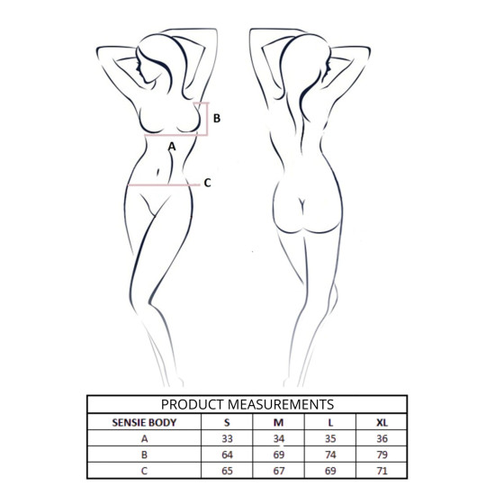 Сексуальное боди, темно-синее Passion Sensie Body Navy Blue, L