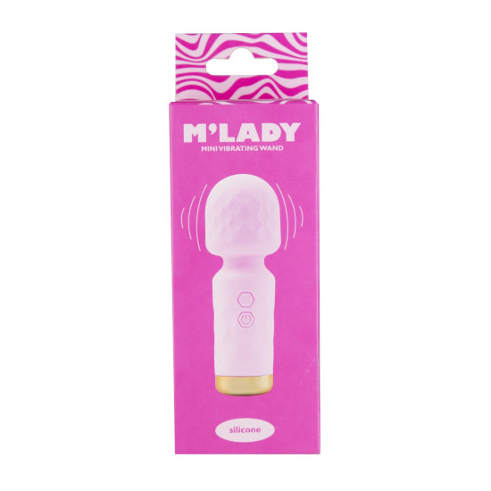 Міні-вібромасажер Wand, рожевий M'Lady Mini Vibrating Wand Pink