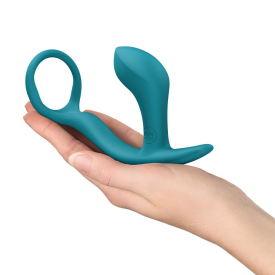 Анальная пробка с эрекционным кольцом, бутылочно-зеленая Fun Factory Bootie Ring Bottle Green