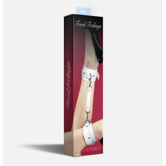 Шкіряні поножі, білі Feral Feelings Ankle Restraints White