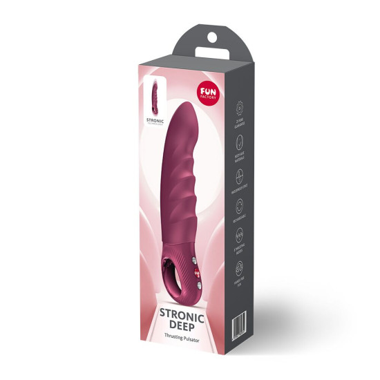 Перезаряжаемый пульсатор, 8 режимов работы, красный Fun Factory Stronic Deep Wine Red