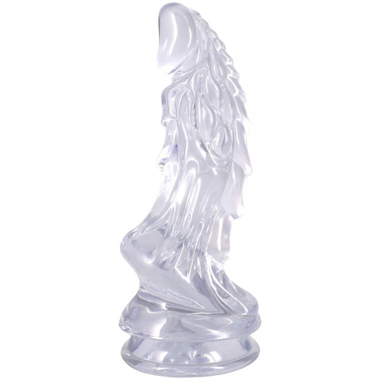 Фэнтезийный фаллоимитатор, длина 21.6 см, прозрачный Doc Johnson Crystal Jellies - Invader Dong 8.5 Inch - Clear