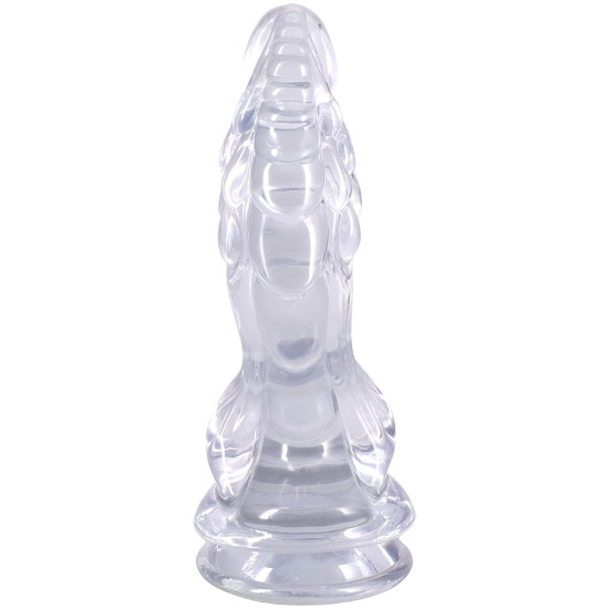 Фэнтезийный фаллоимитатор, длина 21.6 см, прозрачный Doc Johnson Crystal Jellies - Invader Dong 8.5 Inch - Clear