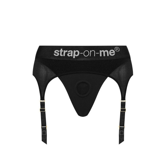 Трусы для страпона с подвязками для чулок Strap-On-Me Rebel Harness, XS