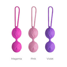 Вагинальные шарики, диаметр 3,4 см, вес 85 г, Adrien Lastic Geisha Lastic Balls Mini Magenta, S