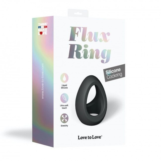 Ерекційне кільце подвійне, чорне Love To Love FLUX RING BLACK ONYX