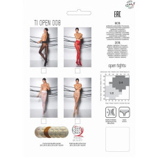 Еротичні колготки з вирізом, 30 den, чорні Passion TIOPEN 008 Nero 1/2