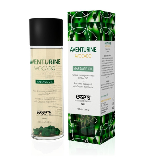 Розпродаж!!! Масажна олія EXSENS Aventurine Avocado (анти-стрес) 100мл (термін 09.2023)