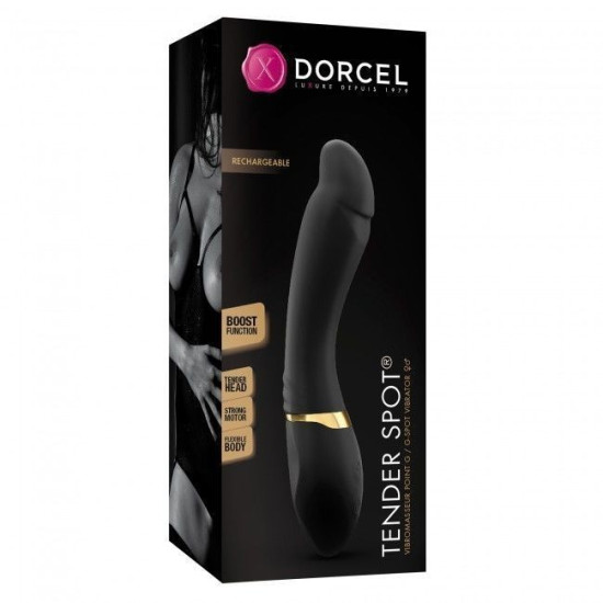 Вібратор з гнучким стволом і м'яким кінчиком, з турборежимом Dorcel Tender Spot