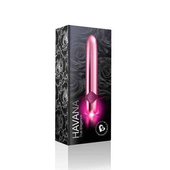 Вибратор мощный сиреневого цвета с цветной LED-подсветкой Rocks Off Havana Lilac