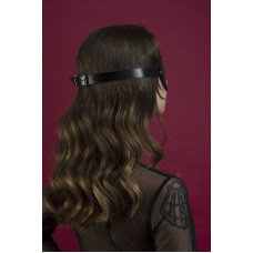 Маска на глаза, черная, натуральная кожа Feral Feelings Blindfold Mask Black
