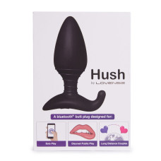 Анальна пробка з вібрацією, довжина 9,7 см, діаметр 4,4 см, чорна Lovense Hush L