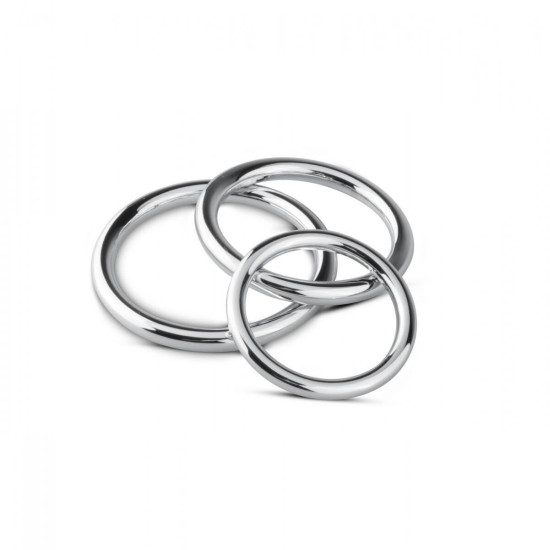 Набор металлических эрекционных колец Sinner Gear Unbendable Cock/Ball Ring & Glans Ring Set