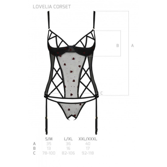 Корсет, черный Lovelia Corset Black, S/M