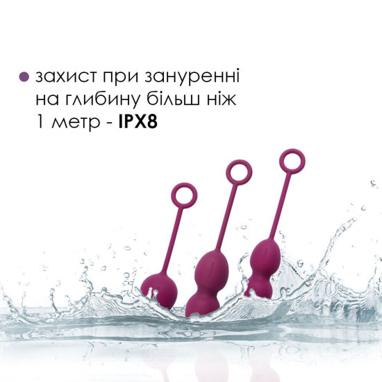 Набір вагінальних кульок зі зміщеним центром ваги, фіолетові Svakom Nova Violet