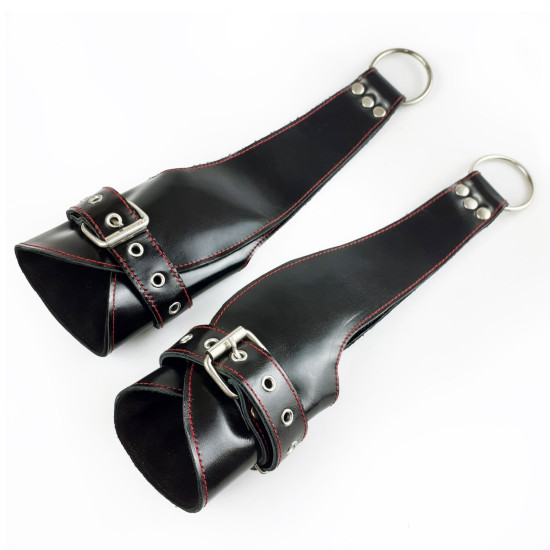 Поручи для подвеса, натуральная кожа Fetish Hand Cuffs For Suspension