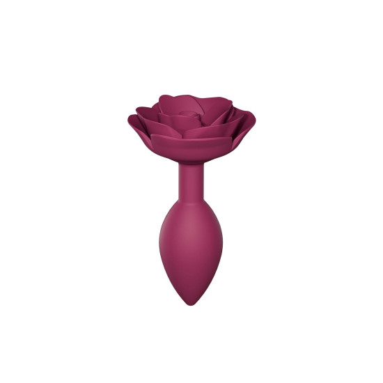 Силиконовая анальная пробка, бордовая Love To Love Open Roses Plum Star, M