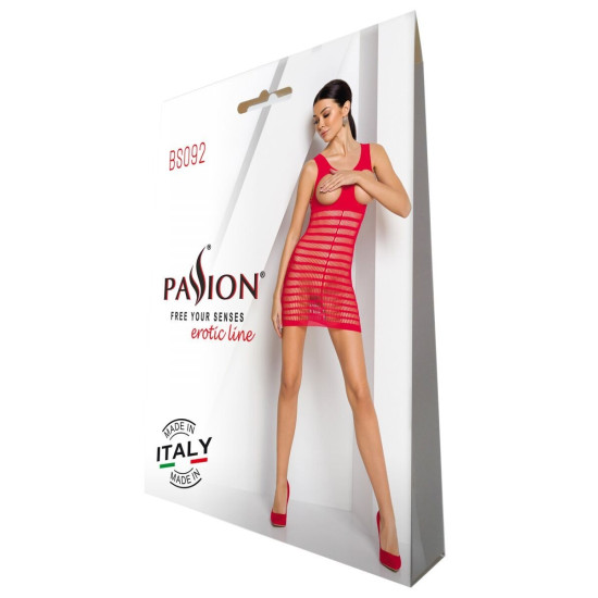 Эротический бодистокинг, красный Passion BS092 Red