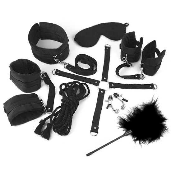 БДСМ набір з 9 предметів, чорний Art of Sex Soft Touch BDSM Set