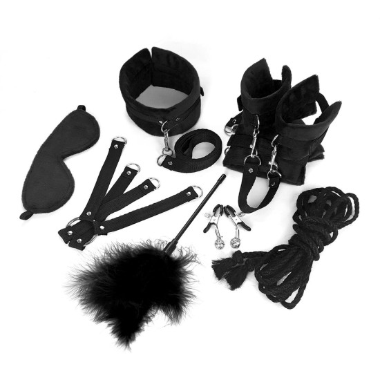 БДСМ набір з 9 предметів, чорний Art of Sex Soft Touch BDSM Set