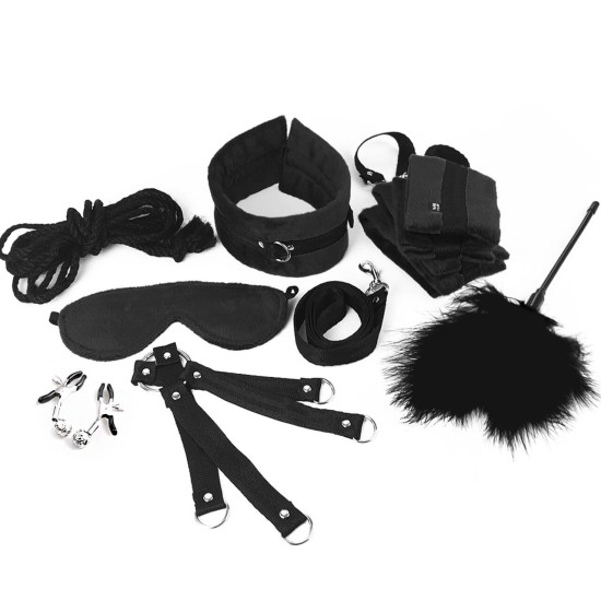 БДСМ набір з 9 предметів, чорний Art of Sex Soft Touch BDSM Set