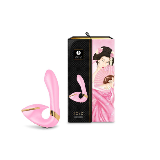Вагінально-кліторальний вібратор, світло-рожевий Shunga Soyo Light Pink