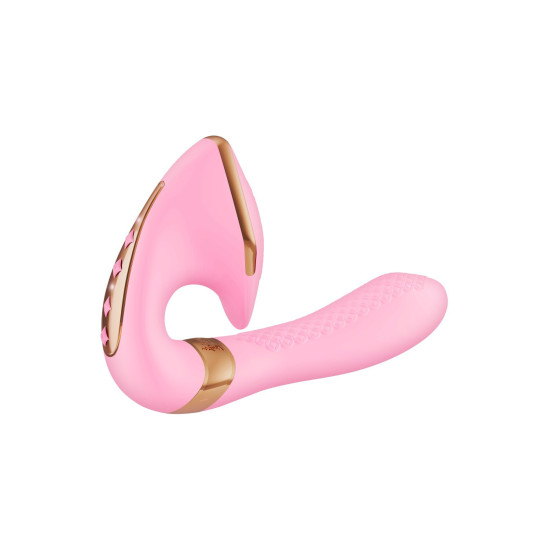 Вагінально-кліторальний вібратор, світло-рожевий Shunga Soyo Light Pink