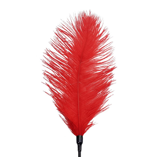Щекоталка со страусиным пером, красная Art of Sex Feather Tickler Red