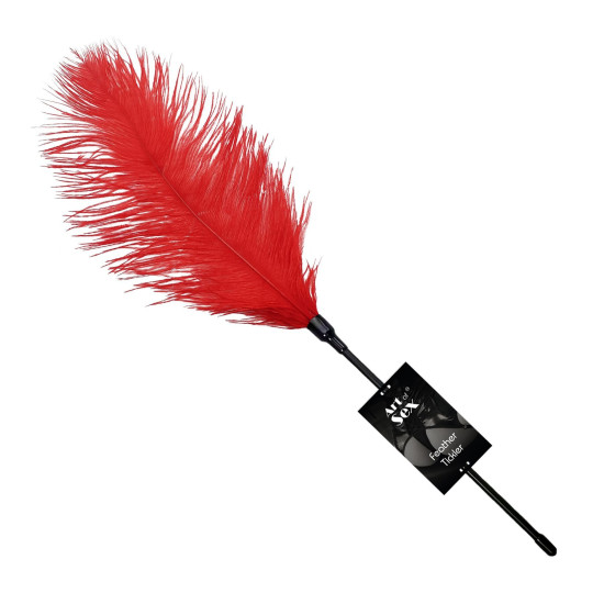 Щекоталка со страусиным пером, красная Art of Sex Feather Tickler Red