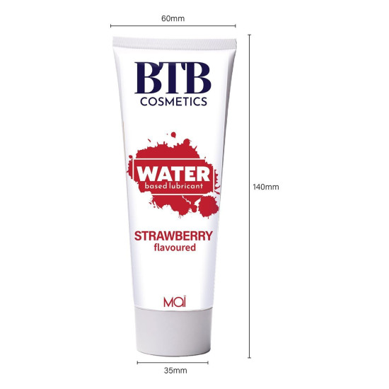 Интимная смазка с ароматом клубники на водной основе BTB FLAVORED STRAWBERRY, 100 ml