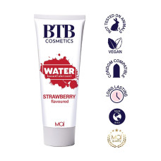 Інтимна змазка з ароматом полуниці на водній основі BTB FLAVORED STRAWBERRY, 100 ml
