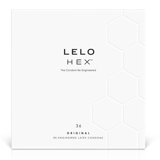 Тонкие и суперпрочные презервативы LELO HEX Condoms Original, 36 шт