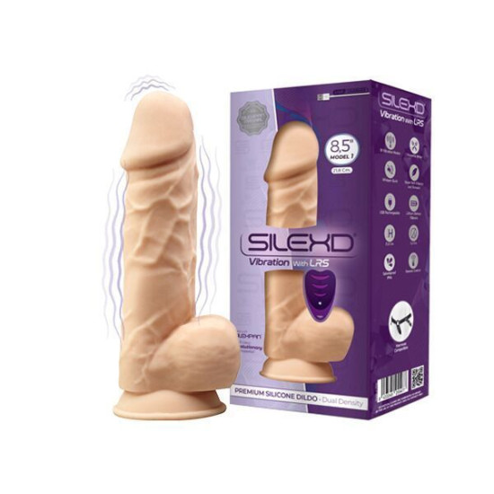 Фалоімітатор з вібрацією, довжина 21,8 см, діаметр 4,5 см SilexD Norman Vibro Flesh Model 1 Size 8.5in + LRS
