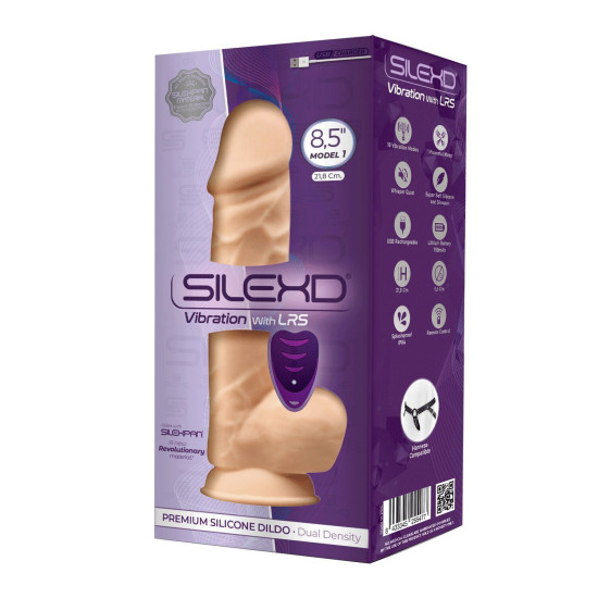 Фалоімітатор з вібрацією, довжина 21,8 см, діаметр 4,5 см SilexD Norman Vibro Flesh Model 1 Size 8.5in + LRS