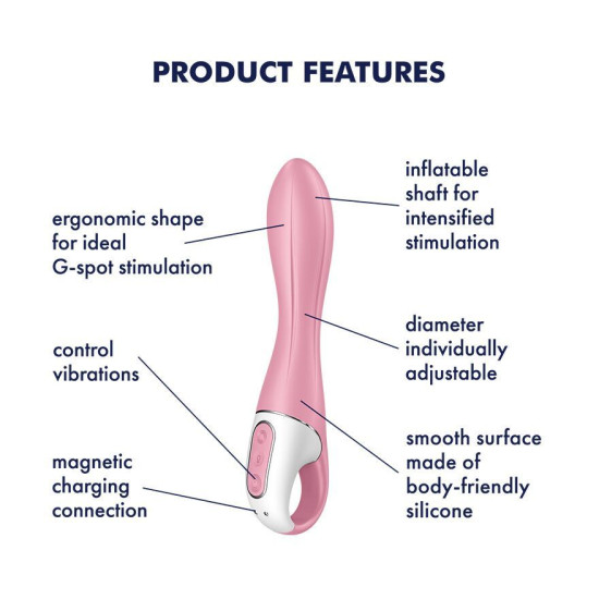 Вібратор точки G з функцією надування Satisfyer Air Pump Vibrator 2
