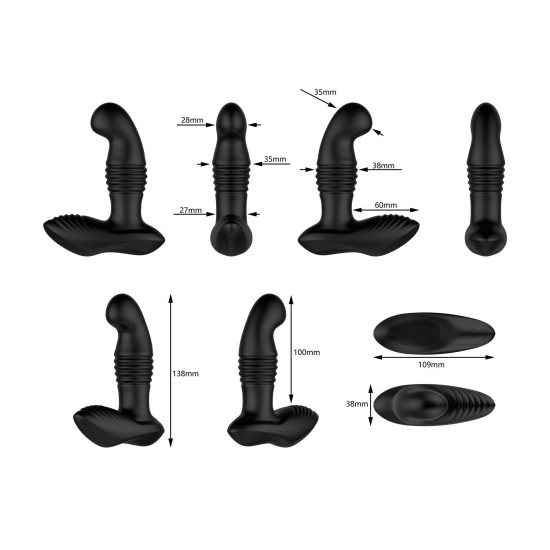 Масажер простати з пульсацією, чорний Nexus Thrust Prostate Edition