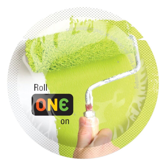 Зелёный презерватив ONE Color Sensations Green, 1 шт