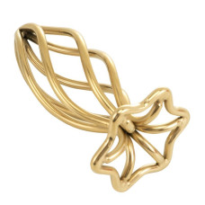 Анальна пробка з порожнистим спіральним дизайном, золота Lockink Sevanda Hollow Spiral Golden Metal Anal Plug, L