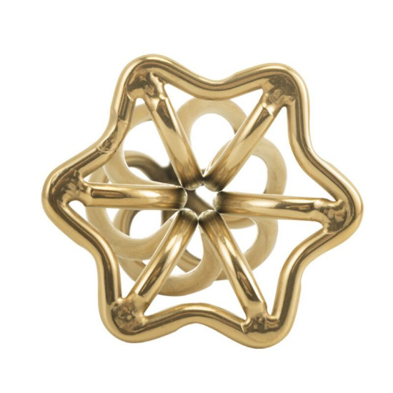 Анальна пробка з порожнистим спіральним дизайном, золота Lockink Sevanda Hollow Spiral Golden Metal Anal Plug, L
