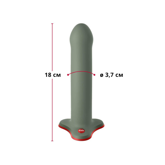 Фаллоимитатор очень гибкий, длина 18,3 см, диаметр 3,7 см, оливковый Fun Factory Magnum Olive